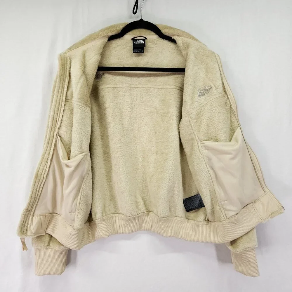 The North Face Osito Lux Jacket Women's Medium Beige Long Sleeve Full Zip - Picture 3 of 15